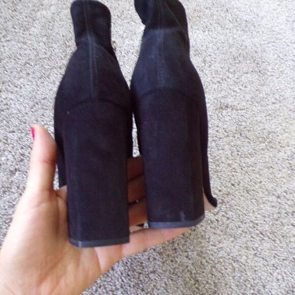 SCHUTZ | Shoes | Schutz Ravan Black Suede Leather Block Heel  Schutz Black suede ankle boots 7.5